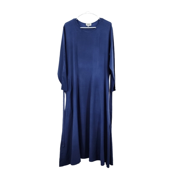 Flax by Angelheart Women's 100% Silk Retro  Loose Fit Midi Dress - M - Picture 1 of 5